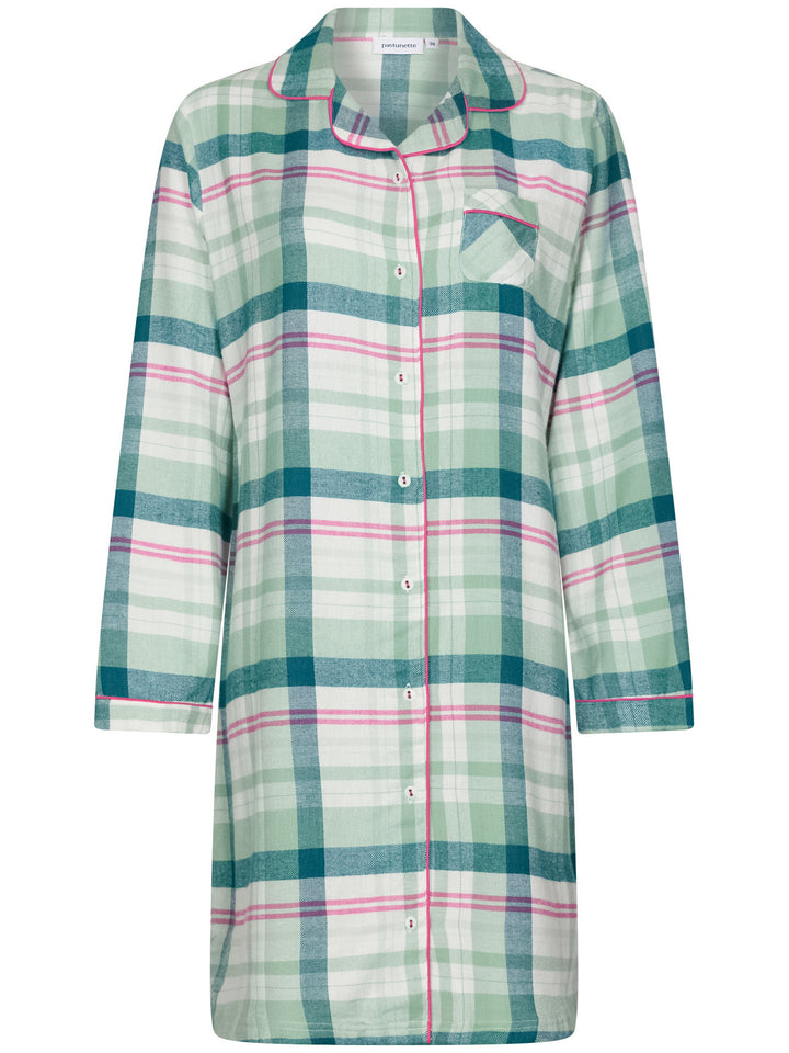 Nachthemd Flannel Check Groen