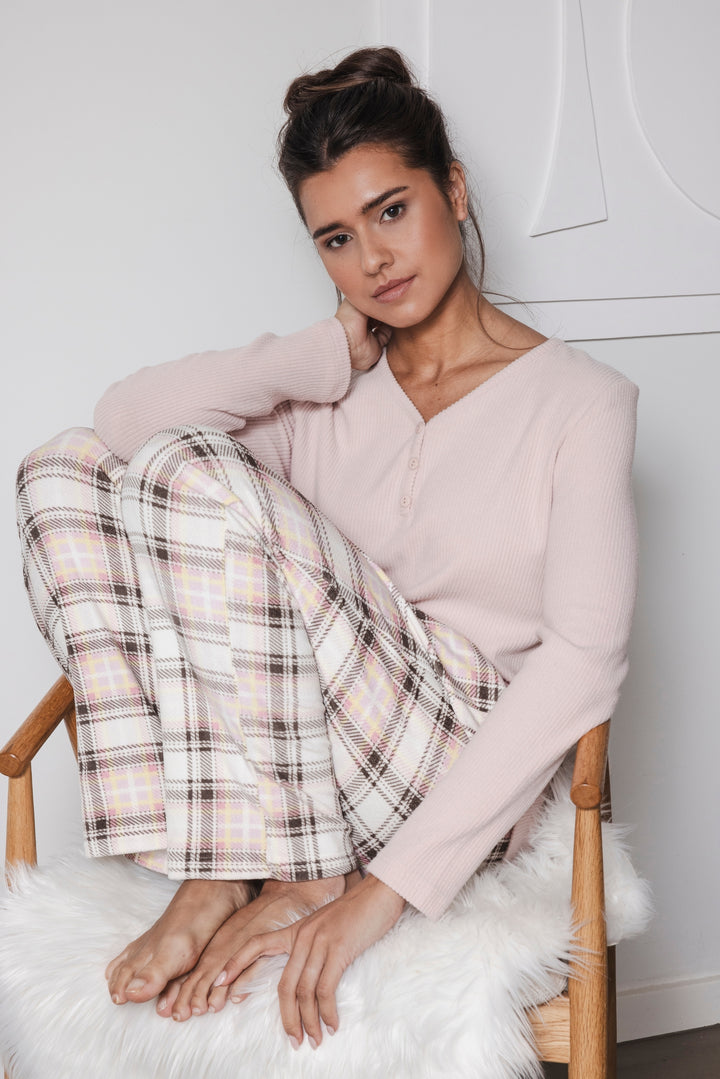 Pyjama / Huispak Pink Checks