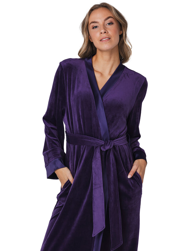 Premium badjas/kimono Dark Orchid