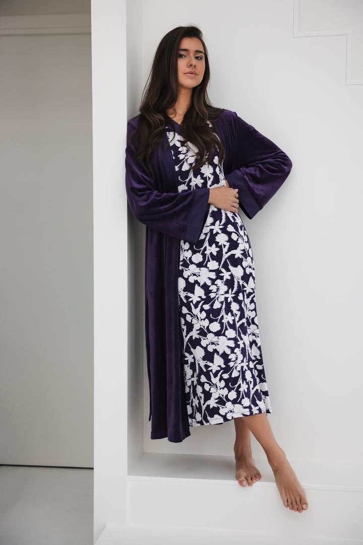 Premium badjas/kimono Dark Orchid
