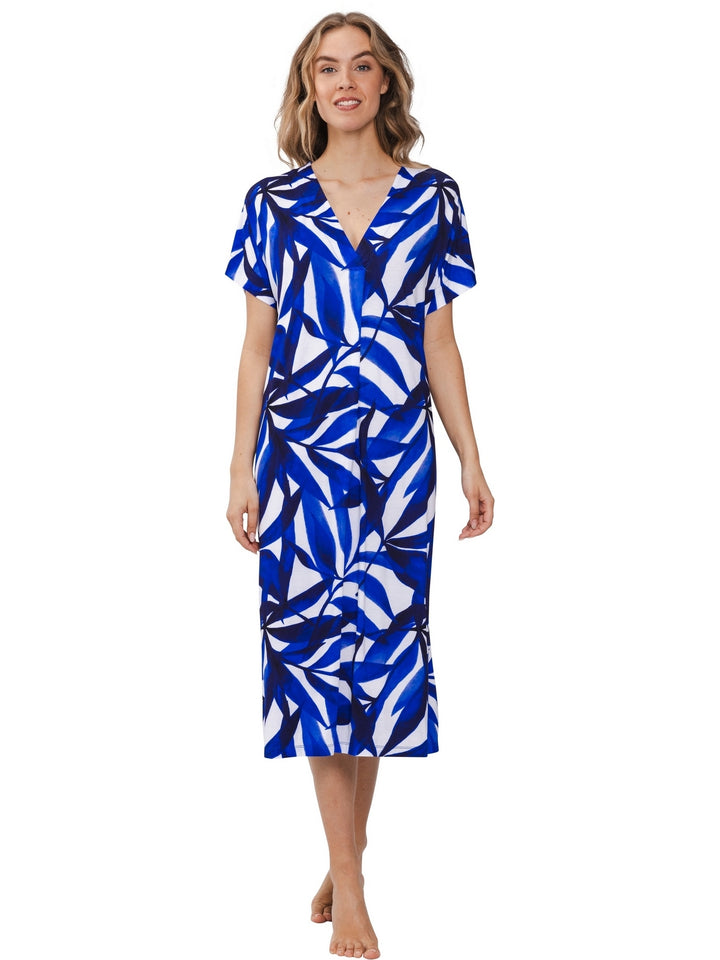 Pastunette Jurk Cobalt Leaves