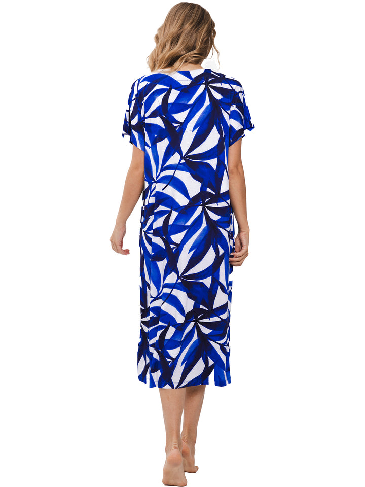 Pastunette Jurk Cobalt Leaves