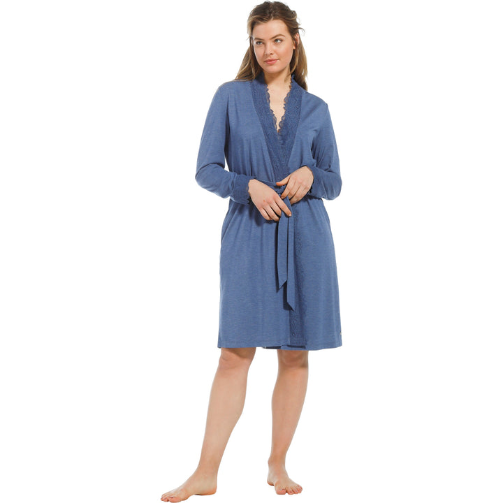 Deluxe badjas lace blue