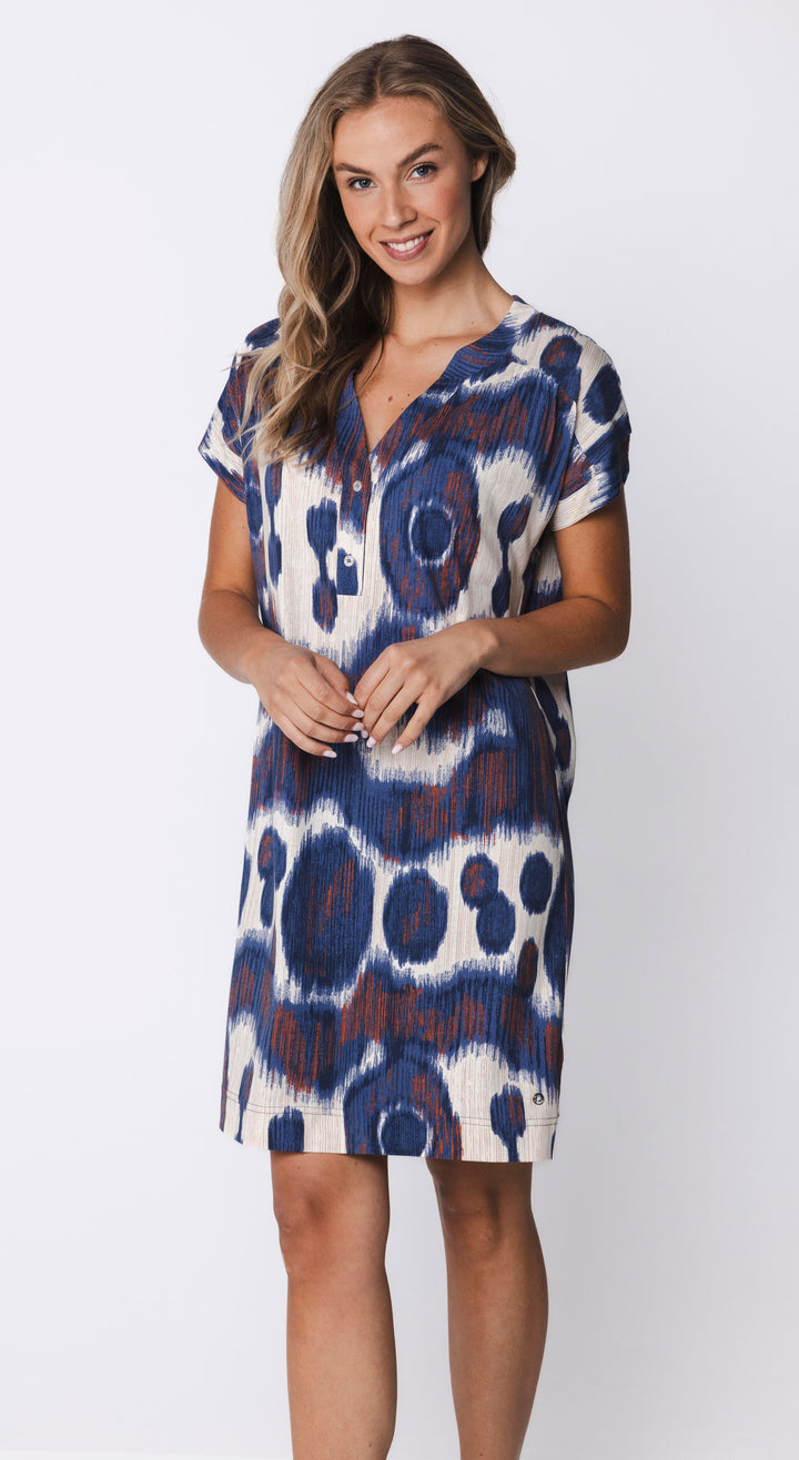 Premium Nachthemd Indigo Flow