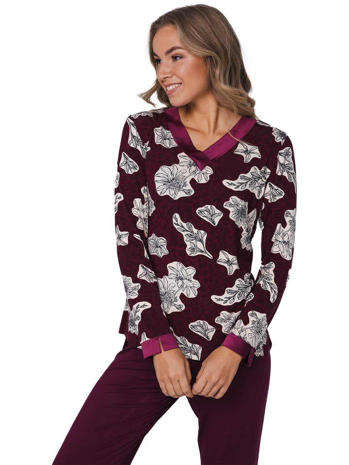 BINNENKORT BESCHIKBAAR - Premium pyjama Burgundy Dream