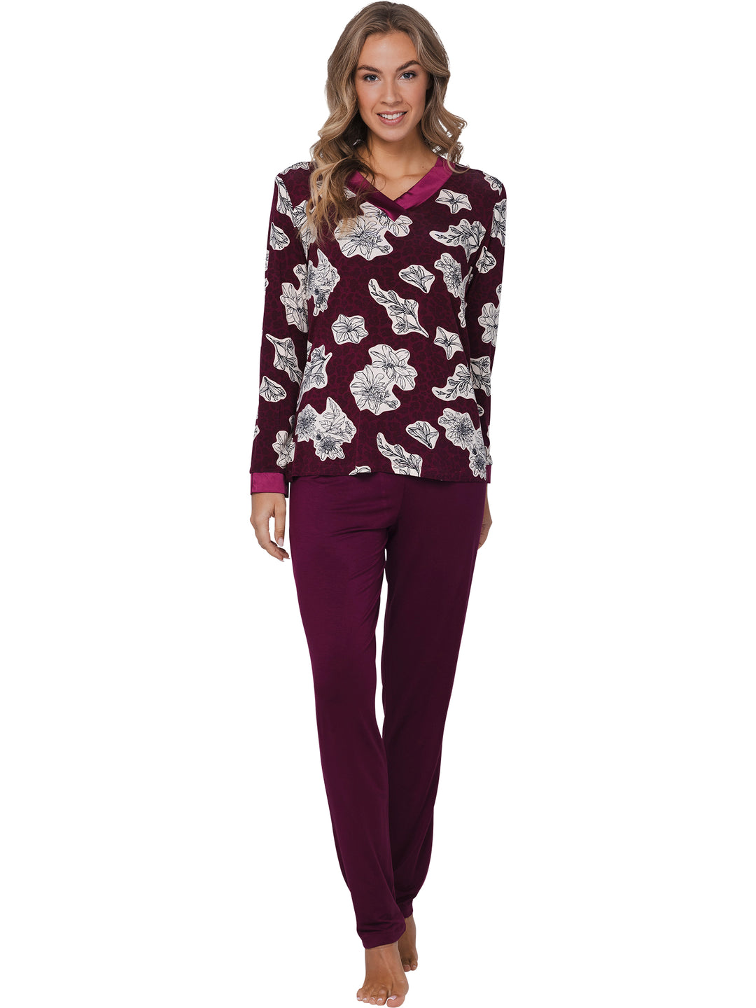 BINNENKORT BESCHIKBAAR - Premium pyjama Burgundy Dream