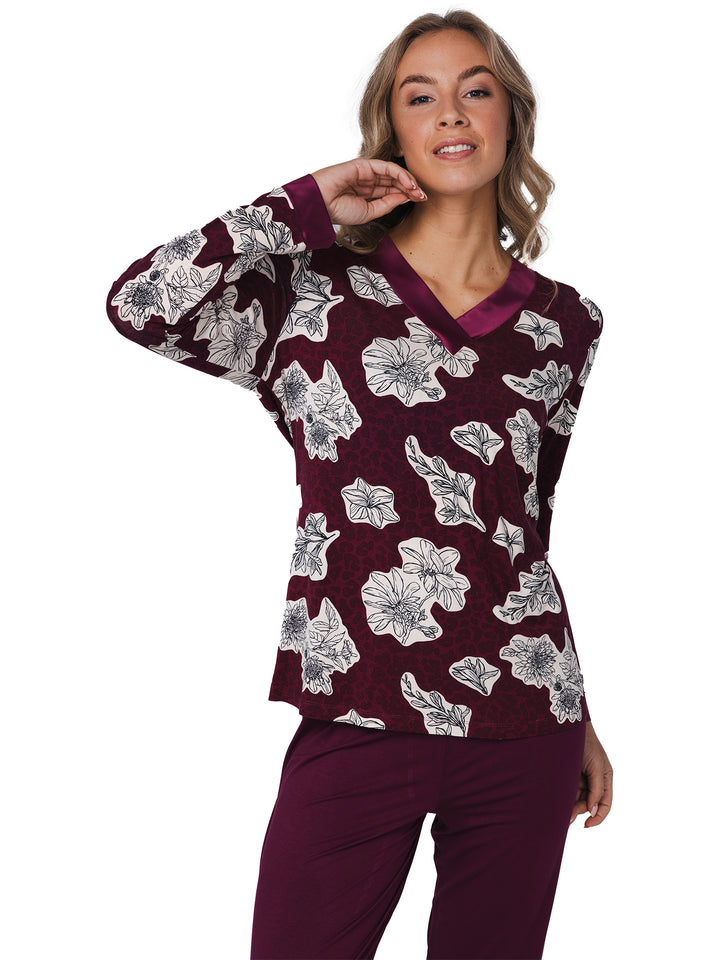 BINNENKORT BESCHIKBAAR - Premium pyjama Burgundy Dream