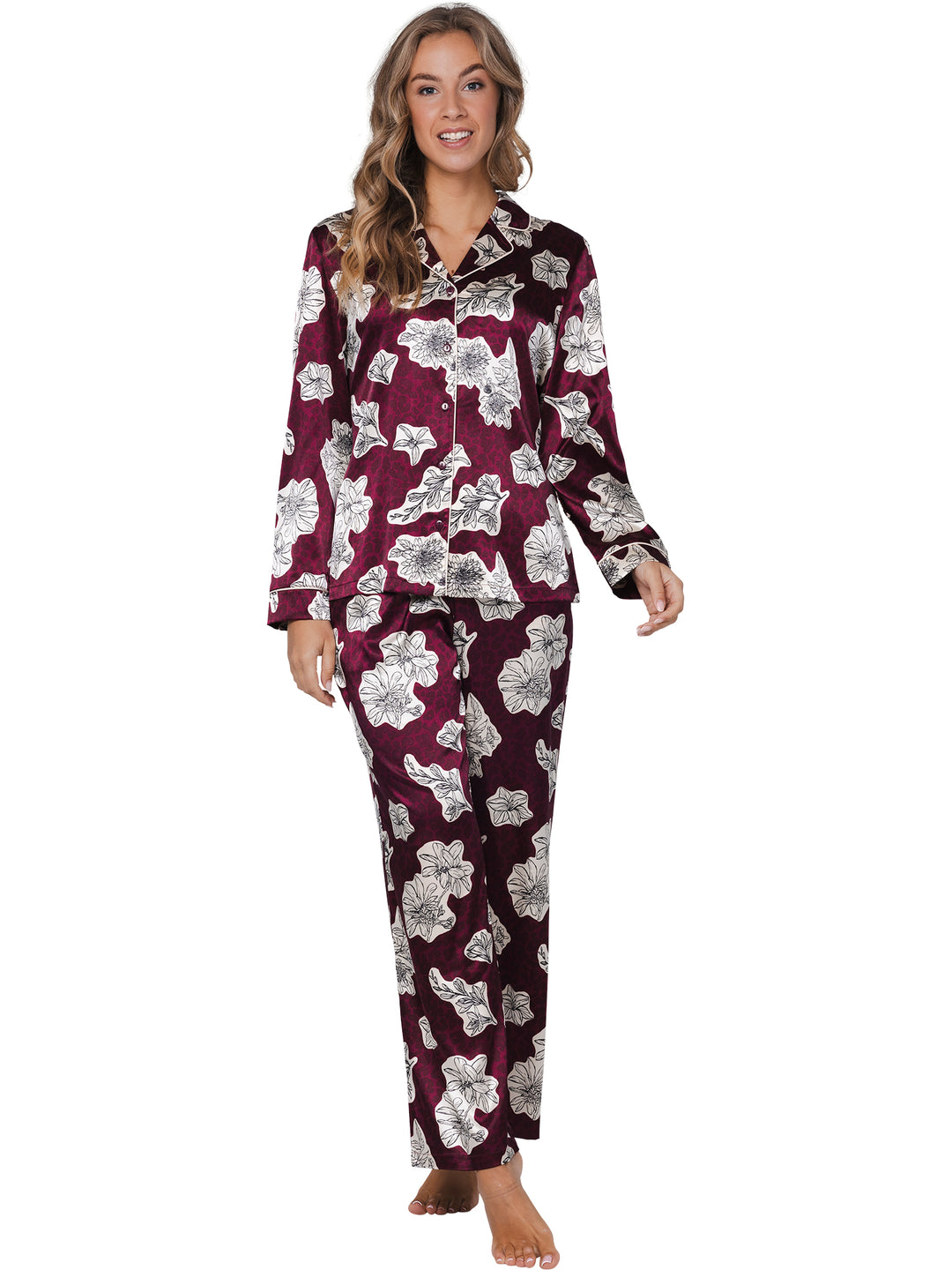 BINNENKORT BESCHIKBAAR - Premium pyjama Burgundy Dream