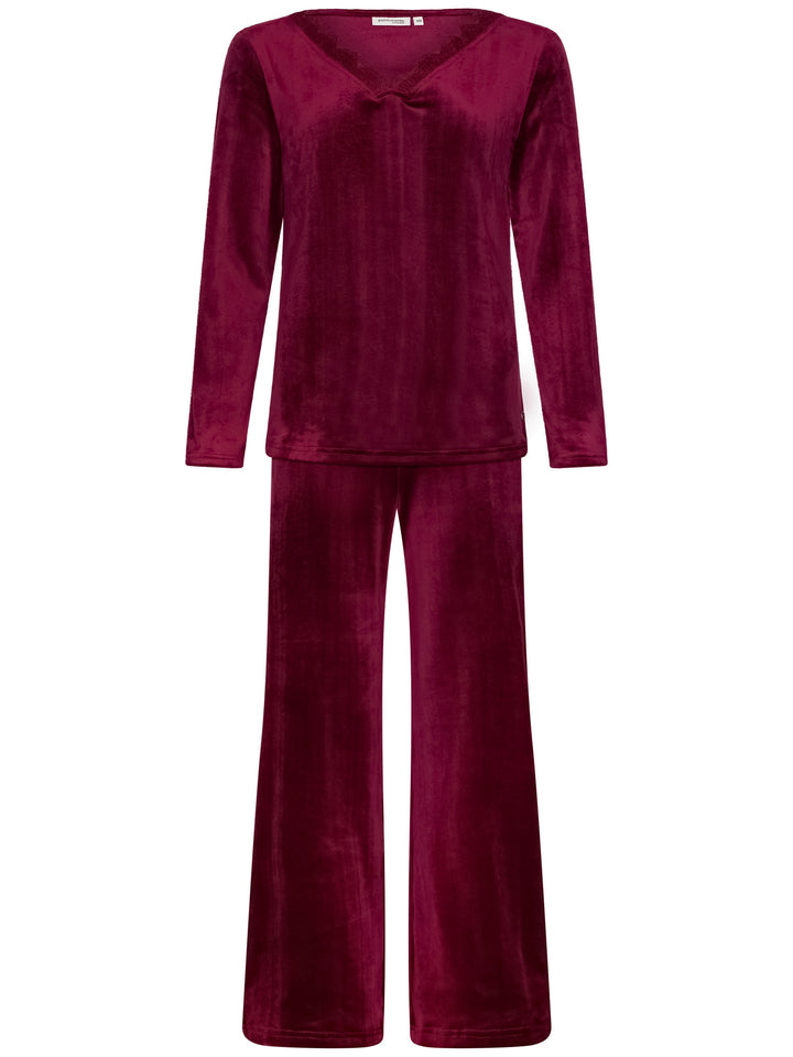 BINNENKORT BESCHIKBAAR - Premium huispak/pyjama Burgundy Dream