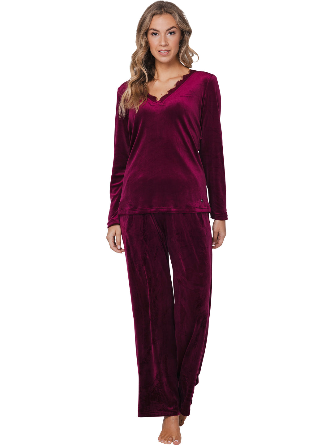 BINNENKORT BESCHIKBAAR - Premium huispak/pyjama Burgundy Dream