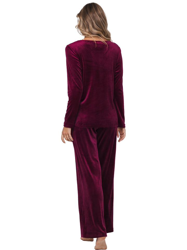 BINNENKORT BESCHIKBAAR - Premium huispak/pyjama Burgundy Dream