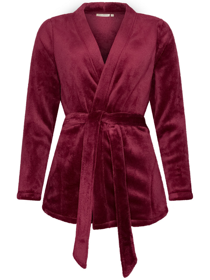 BINNENKORT BESCHIKBAAR - Premium vest/badjas Burgundy Dream