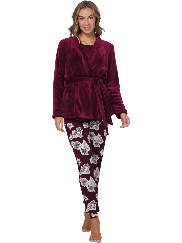 BINNENKORT BESCHIKBAAR - Premium vest/badjas Burgundy Dream
