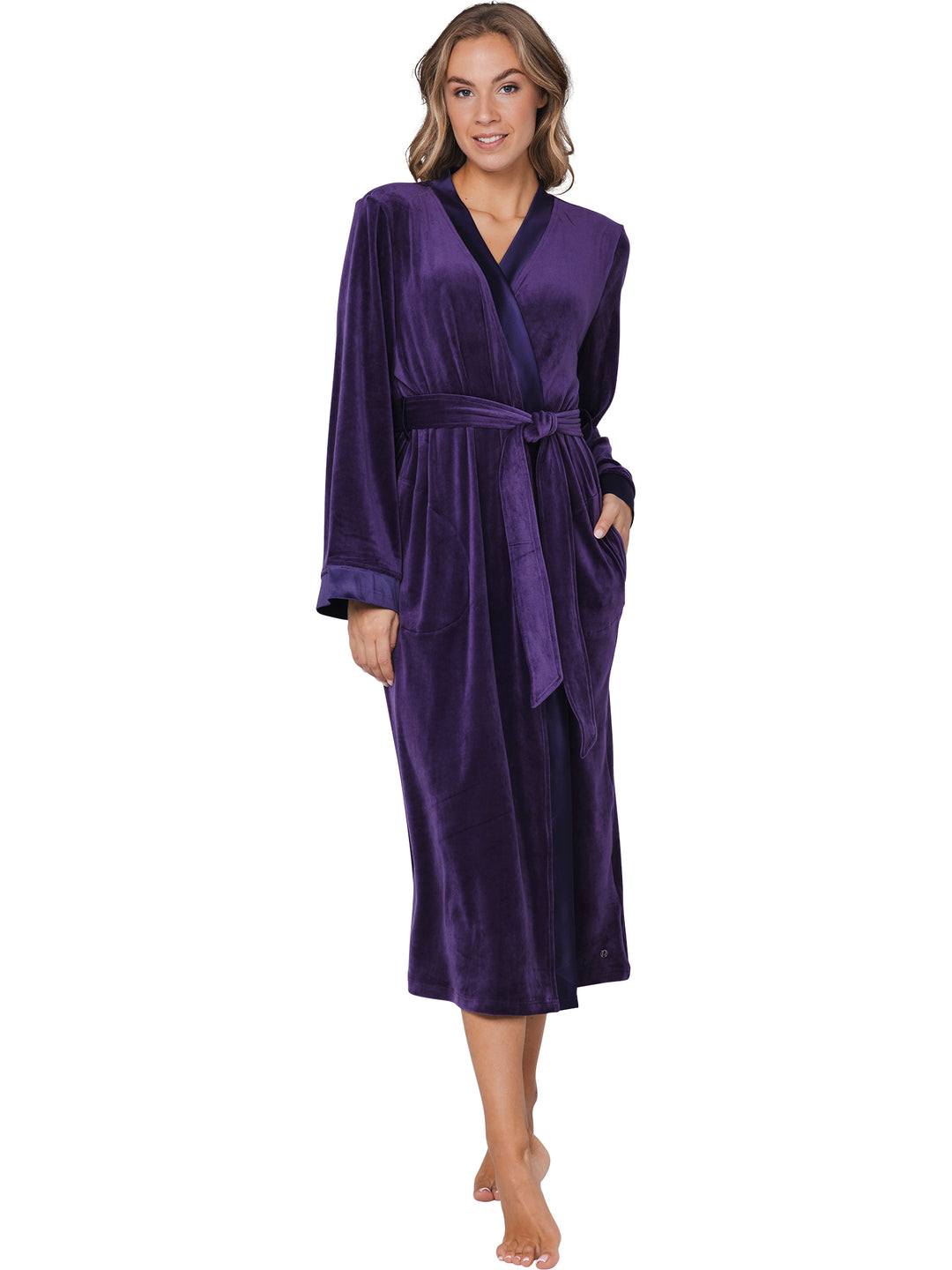 BINNENKORT BESCHIKBAAR - Premium badjas/kimono Dark Orchid