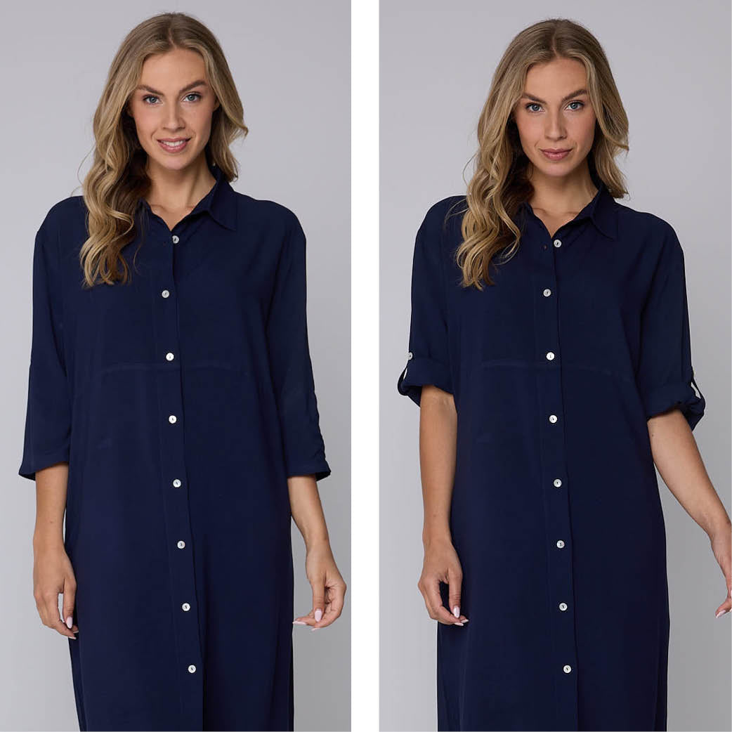 Premium Jurk Azure Leafs